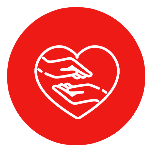 Hands in heart shape icon